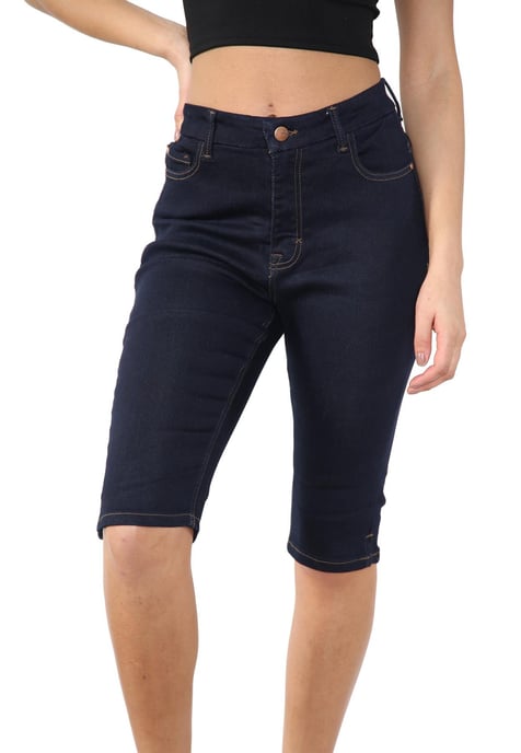 MYT Magic Shaping denim shorts met hoge taille, indigo voor dames - Image 1