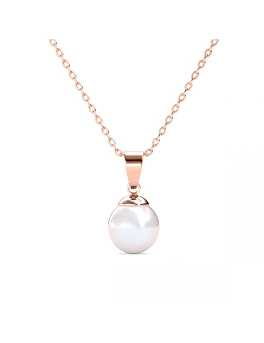 Volle Maan Parel Ketting en Hanger - Imitatie Parel - Image 1