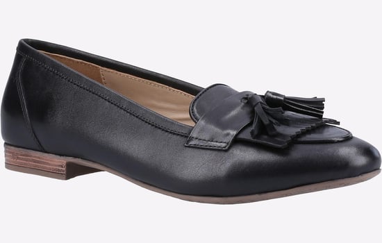 Hush Puppies Marissa Tassel Leren Zwarte Instappers Voor Dames - Image 2