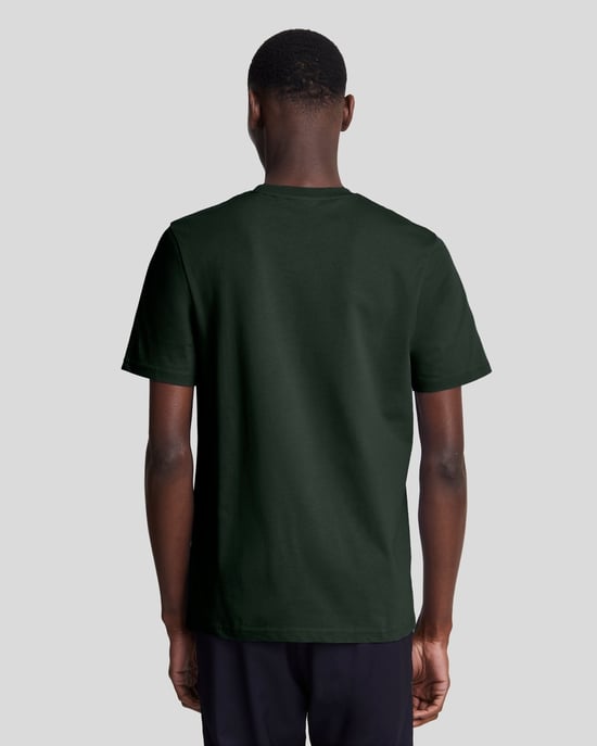 Blauwgroen groen T-shirt met Lyle & Scott-logo op de borst - Image 3