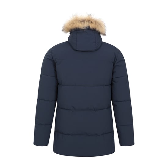 Mountain Warehouse Waterafstotende gewatteerde parka voor heren (Marine) - Image 2