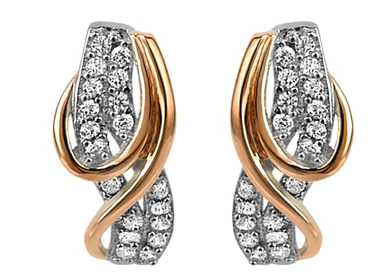 Orphelia 'Elsia' Dames 925 Sterling Zilveren Oorbellen - Zilver/Roze ZO-7027 - Image 1