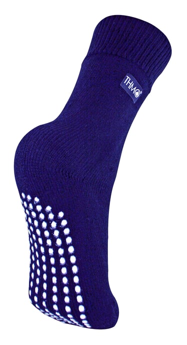 THMO - Indoor Slipper Sokken met Grijpers voor Kinderen - Marine - Image 1