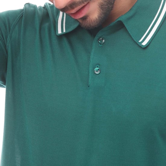 Heren Dolce And Gabbana zijden poloshirt in groen - Image 5