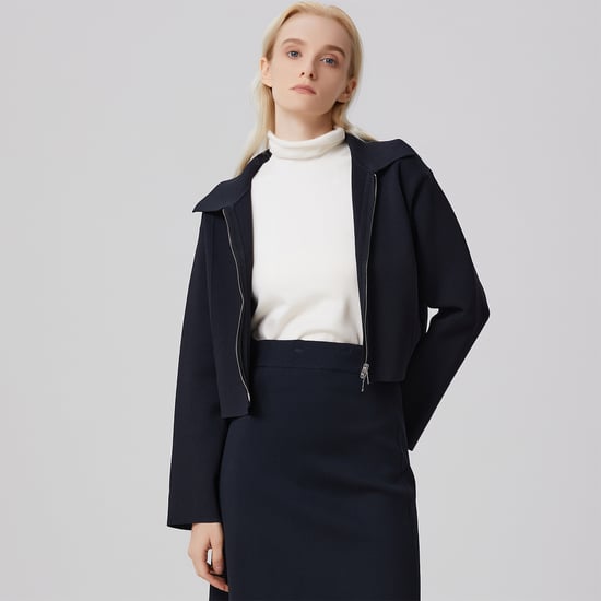 Minimalistisch cropped jack met ritssluiting aan de voorkant - Image 6