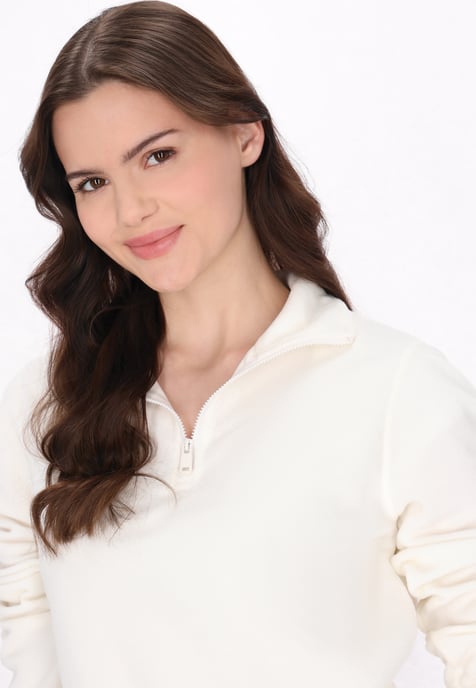 Mymo Fleece trui Dames wit - Image 4