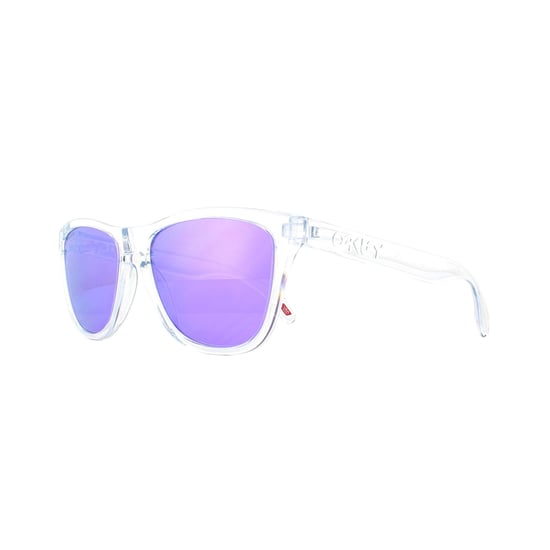 Oakley Square Unisex Polished Clear Prizm Violet Sunglasses