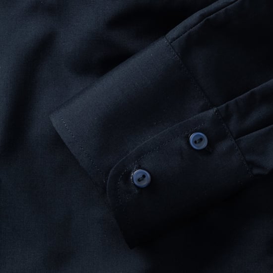 Russell Collection Ladies/Womens Long Sleeve Poly-Cotton Easy Care Fitted Poplin Shirt (French Navy)