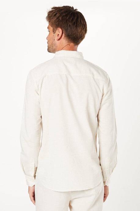 Linen Blend Long Sleeve Shirt