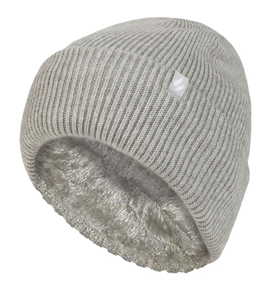Heat Holders - Gevoerde geribbelde omzethoed voor dames - Lichtgrijs - Image 1