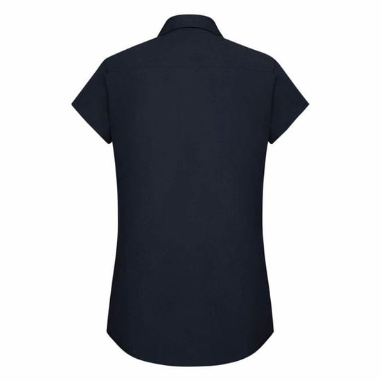 Russell Collectie Damesmuts Polycotton Makkelijk te onderhouden Gepast Poplin Shirt (Franse marine) - Image 2