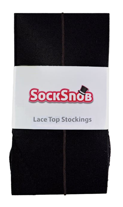 Hoog getailleerde doorschijnende panty voor dames glanzend - Zwart Zwart - Image 2