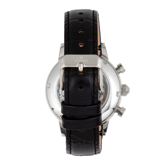 Empress Beatrice Automatic Skeleton Dial Leather-Band Watch w/Day/Date