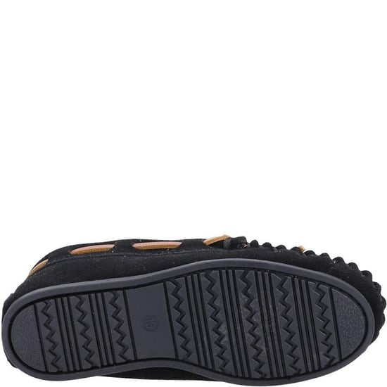 Hush Puppies Kinderen/Kinderen Addison Suède Slippers (Zwart) - Image 4