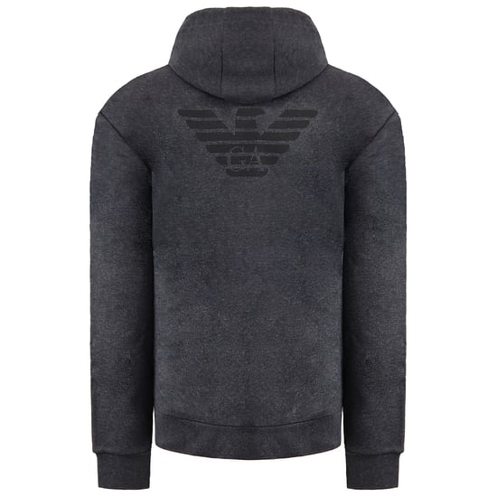 Emporio Armani Mens Dark Grey Hoodie