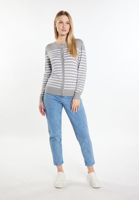 Dreimaster Vest Dames grijs wit - Image 2