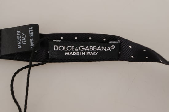 Dolce & Gabbana Grijs 100% Zijde Verstelbare Nek Papillon Mannenstropdas - Image 3