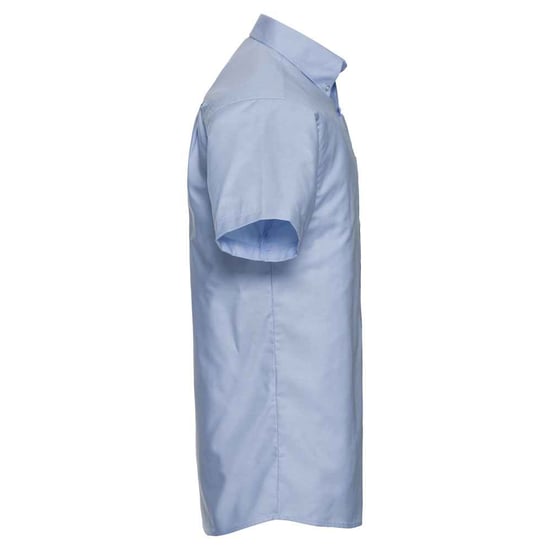 Russell Collection Heren Klassiek Oxford Overhemd met Korte Mouwen (Oxford Blauw) - Image 3