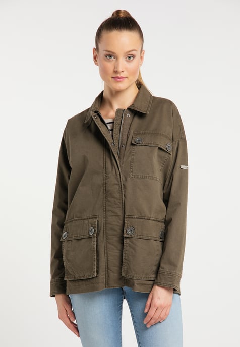 Dreimaster Lichte jas Dames militaire olijf - Image 3