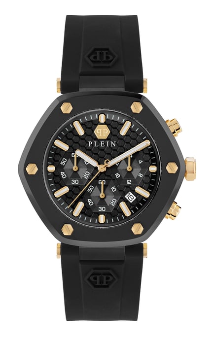 Philipp Plein The Hexagon Chrono Heren Zwarte Horloge PWZBA0223 - Image 1