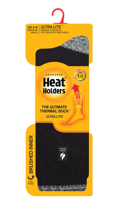 Heat Holders Dames Ultra Lite thermo geklede sokken - Zwart / Wit (Oia) - Image 2
