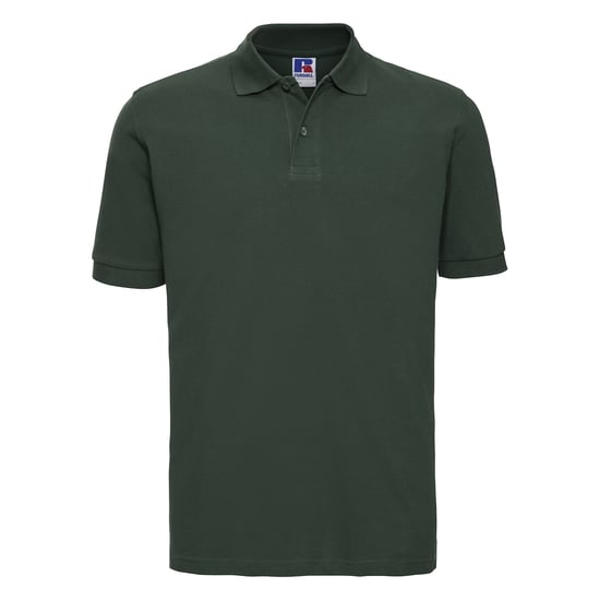 Russell Heren Klassiek Piqué Katoenen Polo Shirt (Fles groen) - Image 1