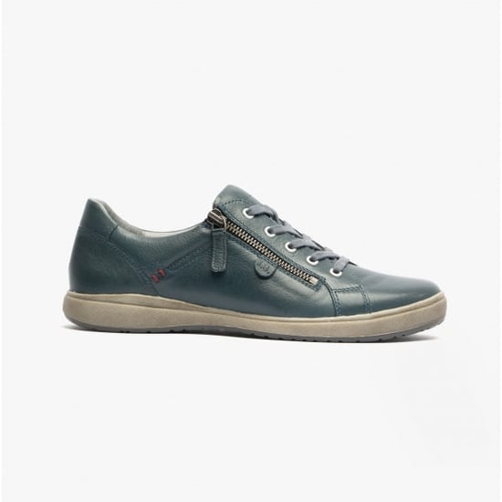 CAREN 12 Dames Leren Sneakers Ocean - Image 1