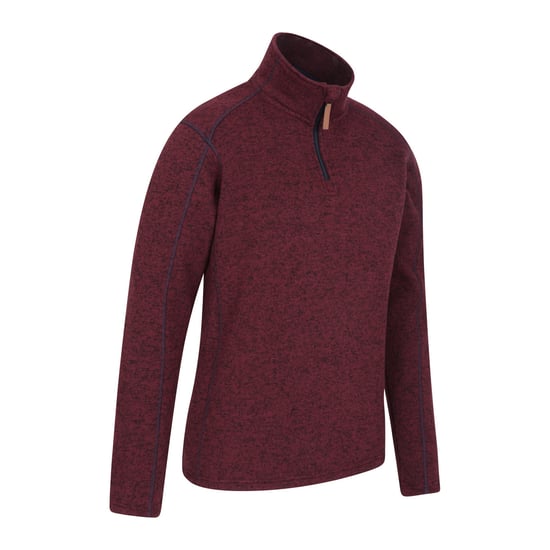 Mountain Warehouse Heren Idris II Half Zip Fleece Top (Donkerrood) - Image 3