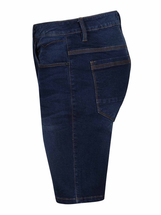 Luke 1977 Men's Short Edward Blue Wash Denim Shorts in Dark Blue