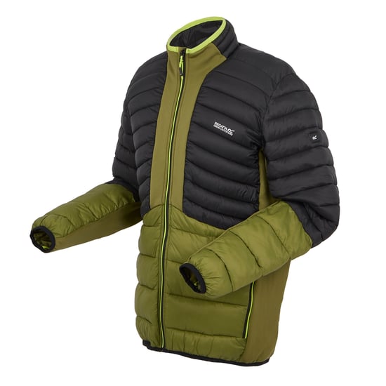 Regatta Mens Leedre Colour Block Hybrid Jacket (Nephrite Green/Black)