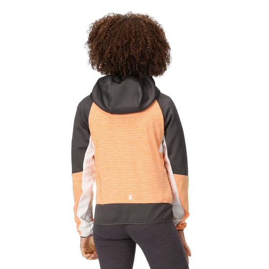 Regatta Childrens/Kids Prenton II Hooded Soft Shell Jacket (Apricot Crush/Seal Grey)