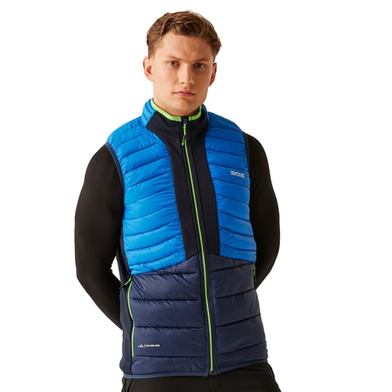 Regatta Mens Leedre Hybrid Gilet (Olympian Blue/Navy)