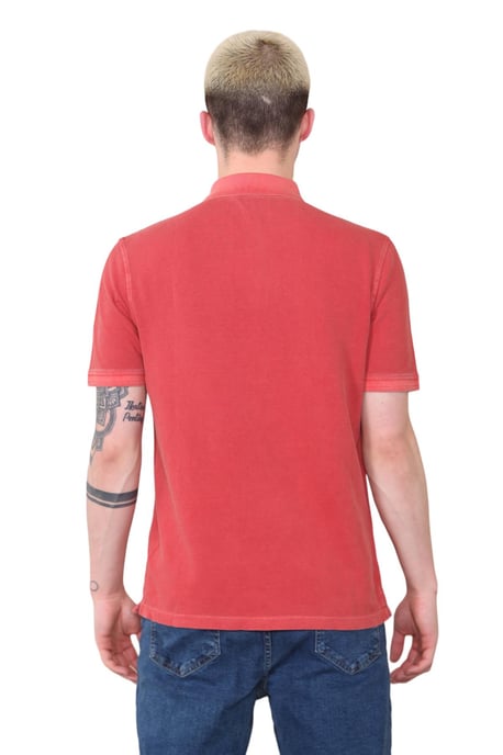 M&S SS-poloshirt voor heren in baksteenrood - Image 2