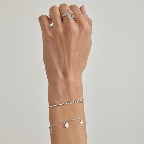 Luxenter Nirik Armband, gerhodineerd met glanzende zirkonia - Image 2