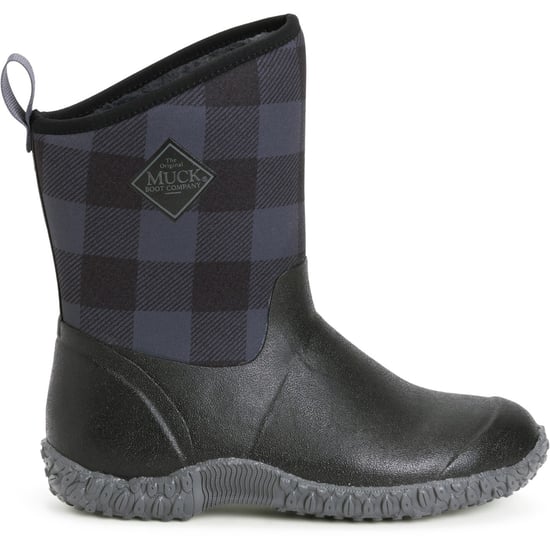 Muck Boots Muckster II Mid Rubberen Zwart/Grijze Geruite Regenlaarzen - Image 6