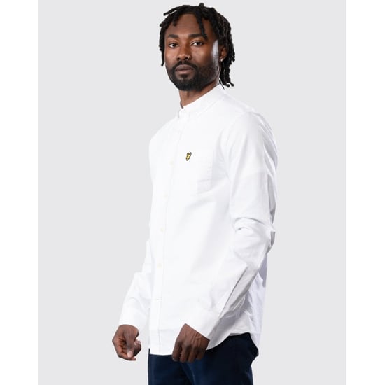 Lyle & Scott Regelmatig fit lichtgewicht Oxford -shirt in Wit - Image 3