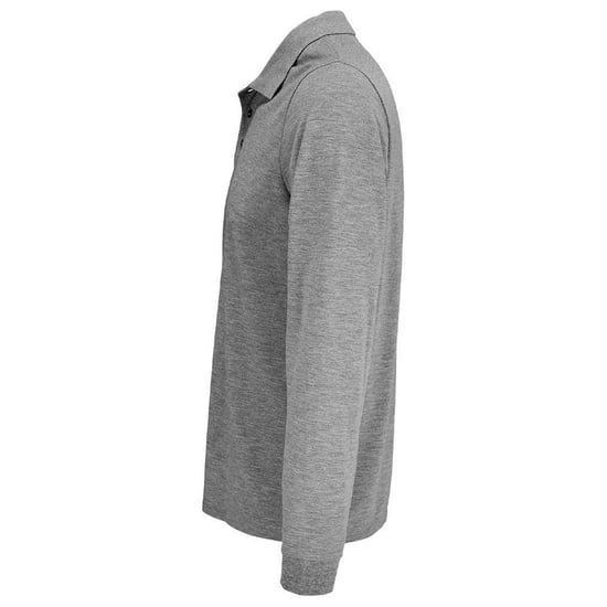 SOLS Unisex Prime Pique Polo voor volwassenen met lange mouwen (Grijze Mergel) - Image 2