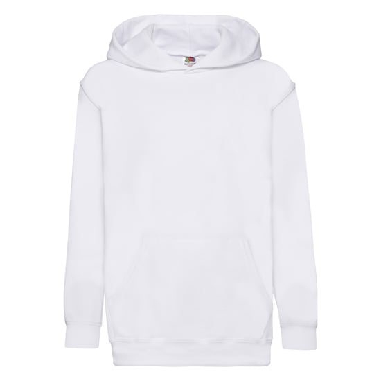 Fruit Of The Loom Kinder Unisex Sweatshirt Met Capuchon / Hoodie (Wit) - Image 1