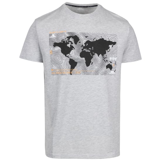 Trespass Mens Chera Printed T-Shirt (Grey Marl)