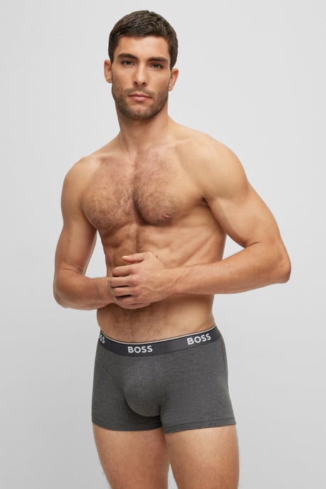 Men's Hugo Boss 3 Pack Stretch Cotton Boxer Trunks in Multi colour