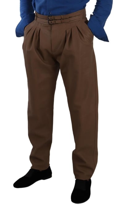 Leren Tapered Hoge Taille Broek - Image 4