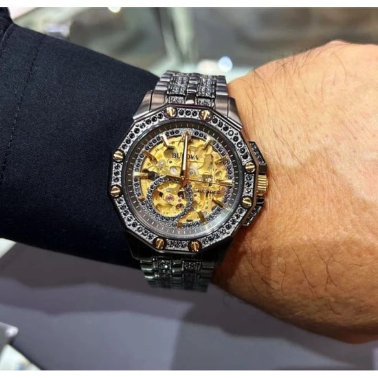 Bulova Octava Heren Grijze Horloge 98A293 - Image 5