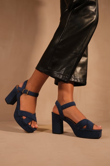 Wheres That From Womens 'Marcia' Statement Platform Strappy Block High Heels