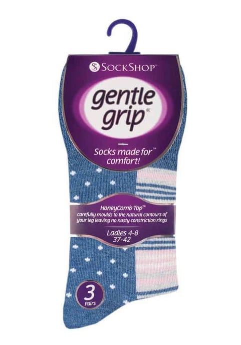 6 paar sokken zonder elastiek damessokken met zachte grip - GG132 - Image 2