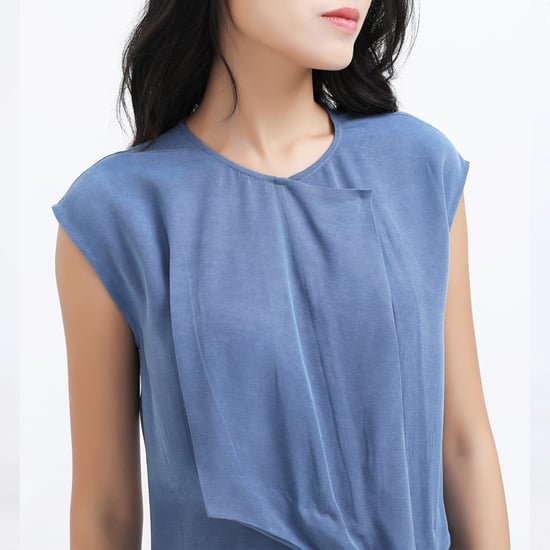 Side Tie minimalistische midi -jurk - Image 6