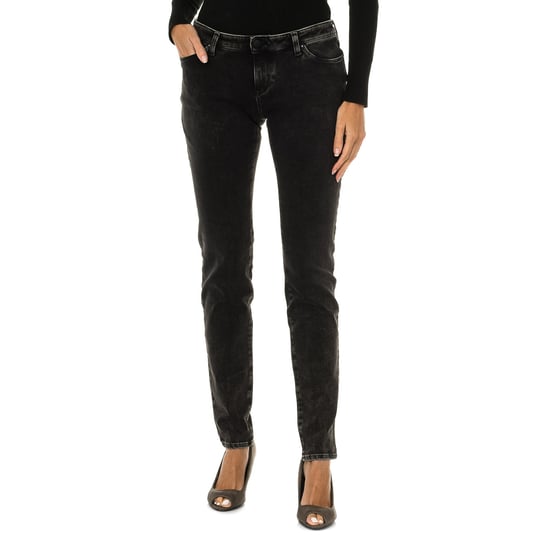 Women's long stretch denim pants 6Y5J06-5D26Z