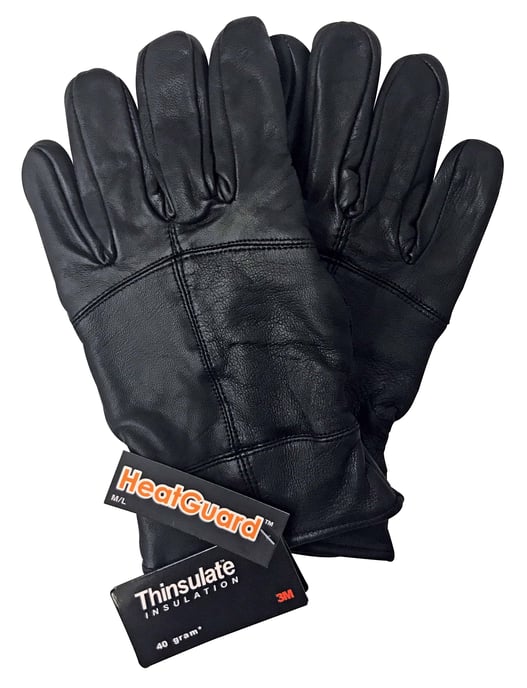 3m Dunsulate lederen winterhandschoenen voor heren - Zwart - Image 2