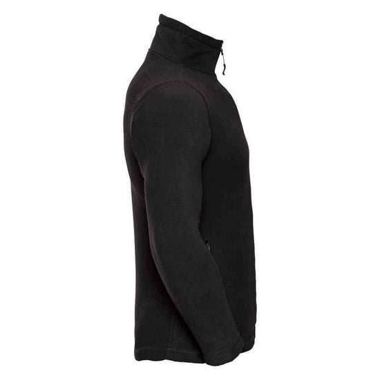 Russell Heren Quarter Zip Outdoor Fleece Top (Zwart) - Image 3