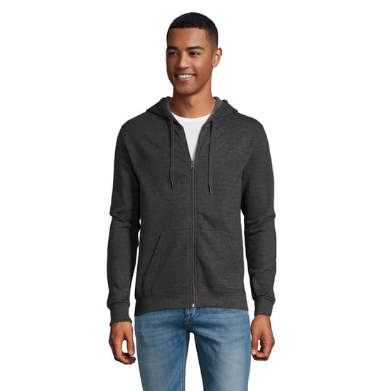 SOLS Herenstenen Ritssluiting in de vorm van een gewone Hoodie (Houtskool mergel) - Image 4
