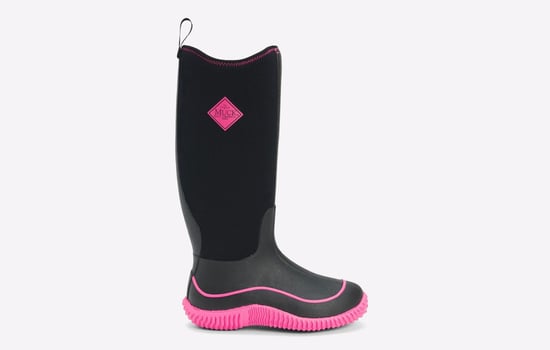 Muck Boots Hale Rubberen Zwarte/Roze Regenlaarzen - Image 1